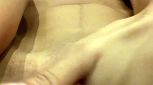 amateur babe fingers shaved pussy thinking of huge cock