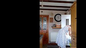BOOBY HOUSEWIFE TEASES Delivery Boy with Massive Tits!
