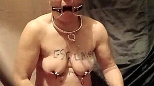 french slave maid bound bent over spanked with belt mouth gag uro outdoor bdsm