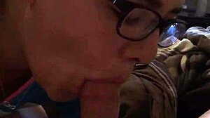 Smoking whore gags on deep throatfuck and swallows cum