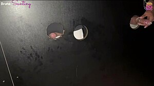 Prostitute takes huge cocks through gloryhole in raw corno puta session complete