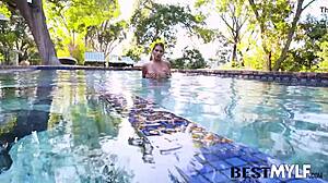 Latina Mylf in Heels Chokes on Deepthroat Doggy While Bikini Slips Off