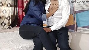 Hot Female Boss Seduces New Employee for Hotel Pussy Fuck