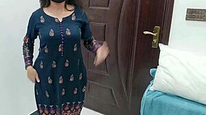Desi Sobia Nasir strips teasingly ripping clothes off
