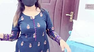 Desi Sobia Nasir strips teasingly ripping clothes off
