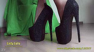 hey lady lulu teases legs in stockings with joi