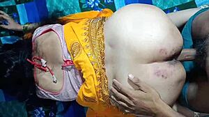 Newlywed Indian Bride's Tight Pussy Stretched by Huge Cock in Bedroom Hindi Dirty Talk Creampie!