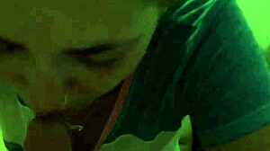 Smoking whore gags on deep throatfuck and swallows cum