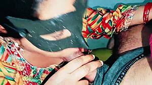indian bhabhi chokes on sloppy face fuck cumshot mouthful!