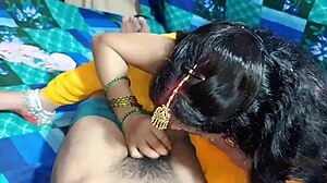 Newlywed Indian Bride's Tight Pussy Stretched by Huge Cock in Bedroom Hindi Dirty Talk Creampie!
