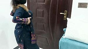 Desi Sobia Nasir strips teasingly ripping clothes off