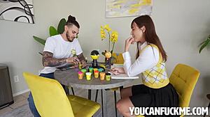 study session goes wild into freeuse petite teen hookup