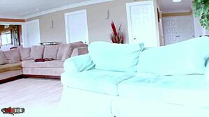Young ebony babe gasps hard as shorty mac's thick bbc rams her tight pussy
