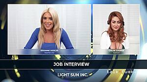 so this chubby girl shows up for the interview and we just freeuse her while chatting