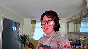 i couldn't resist swallowing that nerd's throbbing cock whole