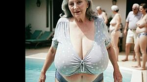 i love my busty vintage granny's huge saggy natural tits so curvy plump