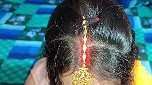 Newlywed Indian Bride's Tight Pussy Stretched by Huge Cock in Bedroom Hindi Dirty Talk Creampie!