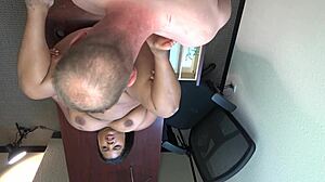 peaches gags hard on cock during intense ebony casting pov choke