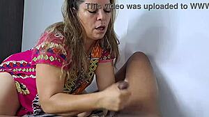 curvy colombian stepmom gives best blowjobs to young guy outdoors interracial