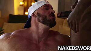 Do buddies spitroast Michael Boston just right?