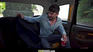 spontaneous bent over big cock fuck before interview in taxi cumshot