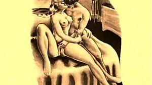 Vintage Erotic Illustrations Capture Retro Antique Charm and Hairy Details