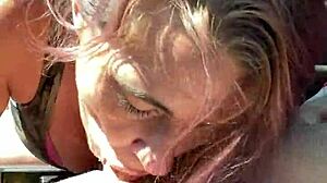 Streetwalker Loves Sucking Dick Then Swallows BBBJ Cum Load in Car