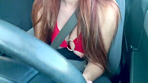 What if Italian milf artemisia flashed her big tits and hard nipples on a sexy car ride?