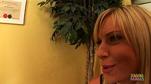 Crazy sexy blonde's big boobs bounce during office psychiatrist fuck fingering doggystyle cumshot