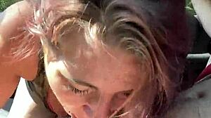 Streetwalker Loves Sucking Dick Then Swallows BBBJ Cum Load in Car