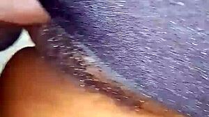 This curvy housewife finally spreads her wet ebony pussy for me as tenancy payment in her bedroom