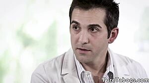 gorgeous babe gets her tight pussy banged hard during intense doctor exam
