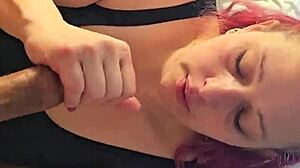 Curvy Blonde Milf Deepthroats Small Cock Handjob Big Tits Sucking Orgasm