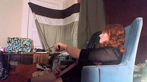ever seen a sexy redhead tranny ms head swallow her huge 8 inch vibrating dildo?
