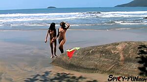 i crave watching these brazilian lesbians lick each other's wet vintage pussies