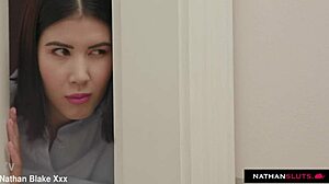 naughty teen thief lady dee caught by stepdad gets deepthroat punishment!