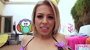 zoey monroe hints at stretching her ass with huge dildo