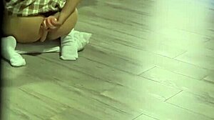 hijastra nalgona bends over assfucking her huge toy while i masturbate to her juicy moans