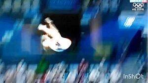 perfect body asses bounce in high dive ornamental jumps