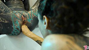 insane bathtub fisting leads to prolapse squirt and atm lesbian gape