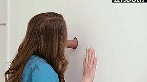 hey nurses, wanna join eden & athena's glory hole anal threesome??