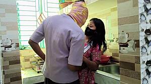 mmm, desi anita bhabhi's juicy tits bounce as daddy pounds her kitchen hardcore