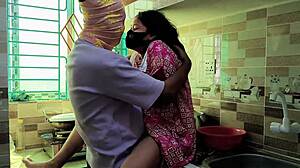 mmm, desi anita bhabhi's juicy tits bounce as daddy pounds her kitchen hardcore