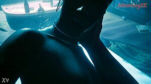 he grabs ebony street fuck doll for raw jig jig cyberpunk romp
