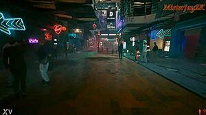 he grabs ebony street fuck doll for raw jig jig cyberpunk romp
