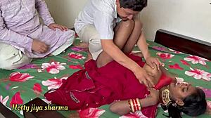 Desi hot wife fucked hard by hubby's step bro right in front of him! 😈💦