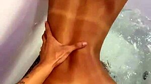 Wild Sex in Hot Tub Massage with Piss Shower and Monster Cock POV!