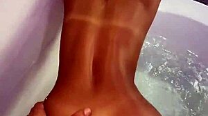 Wild Sex in Hot Tub Massage with Piss Shower and Monster Cock POV!