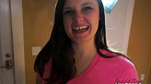Busty Brunette Sarah James Sloppy Deepthroat Hardcore Pounding