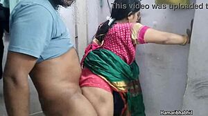 desi bhabhi tempts in flowing saree